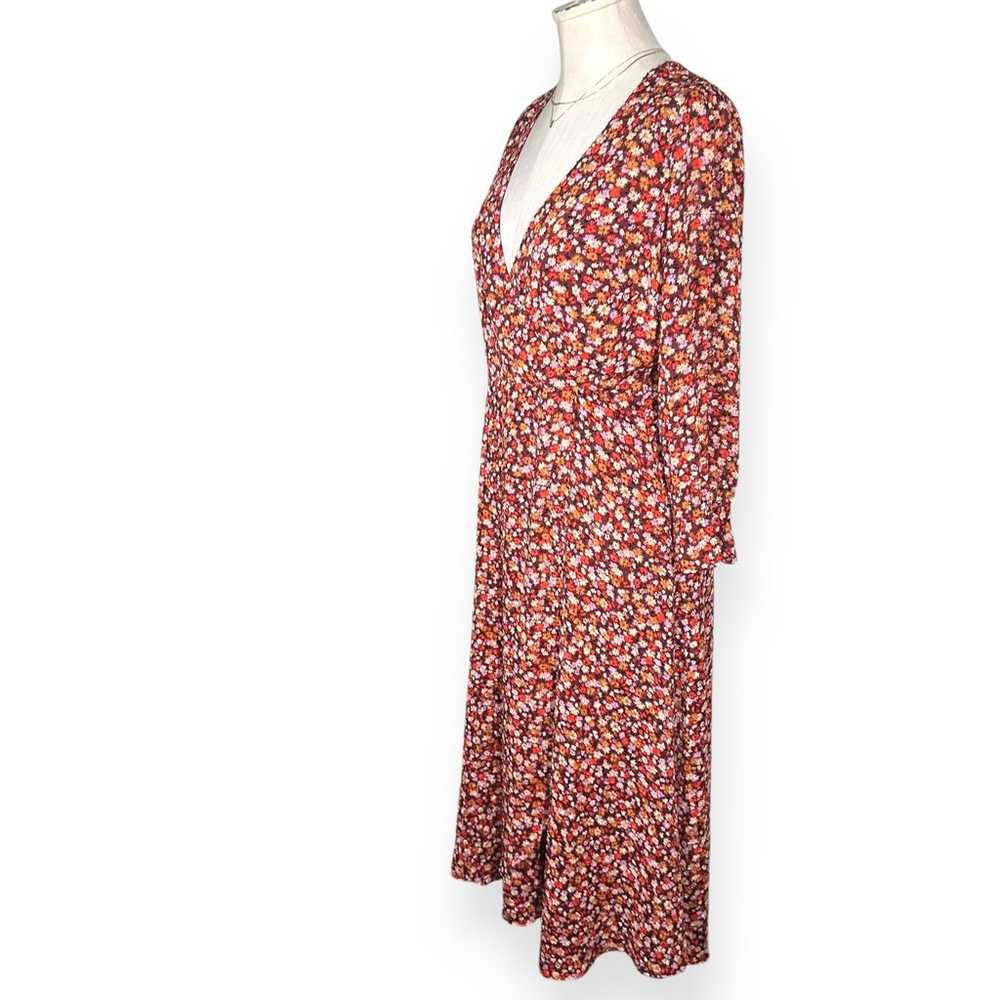 MADEWELL Faux Wrap Midi Dress Floral Clipdot Spri… - image 5