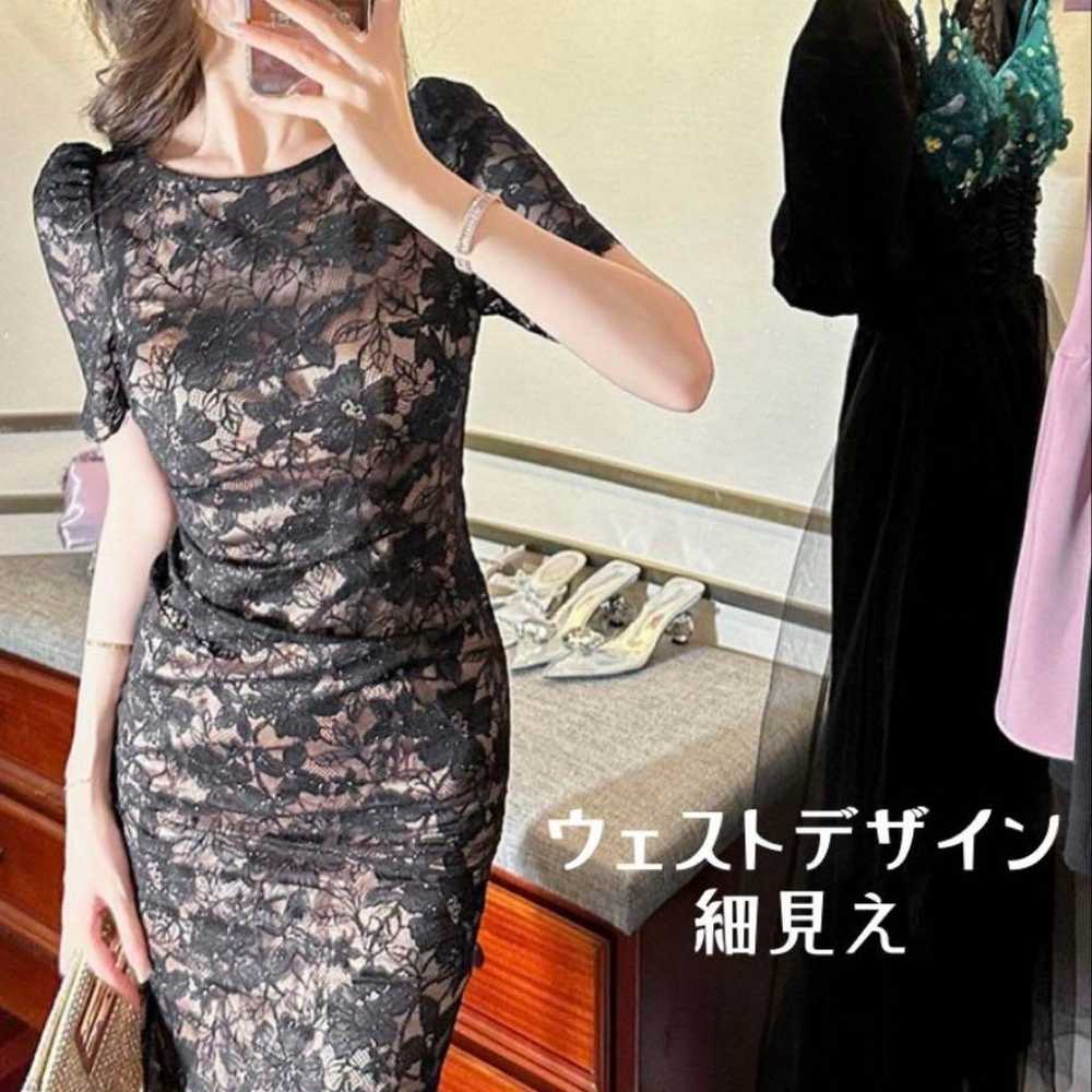 Ladies' Tight Dress Black Lace - image 4