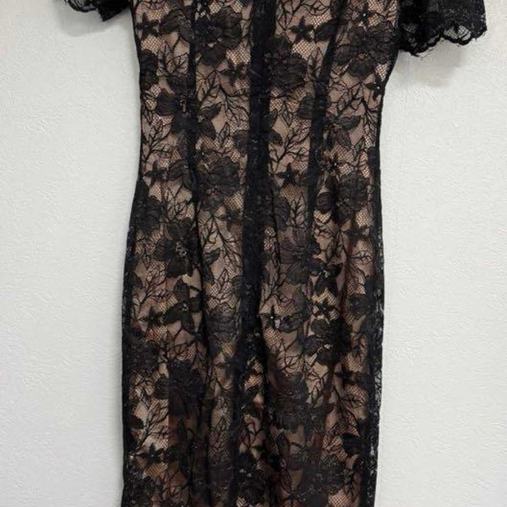 Ladies' Tight Dress Black Lace - image 8