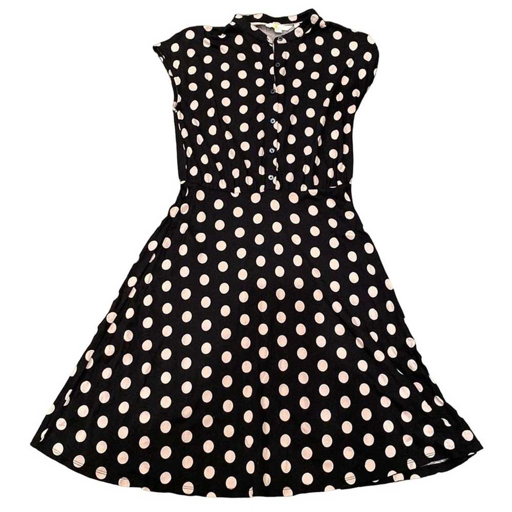 Boden Women's Flippy Jersey Dress Pink Polka Dot … - image 2