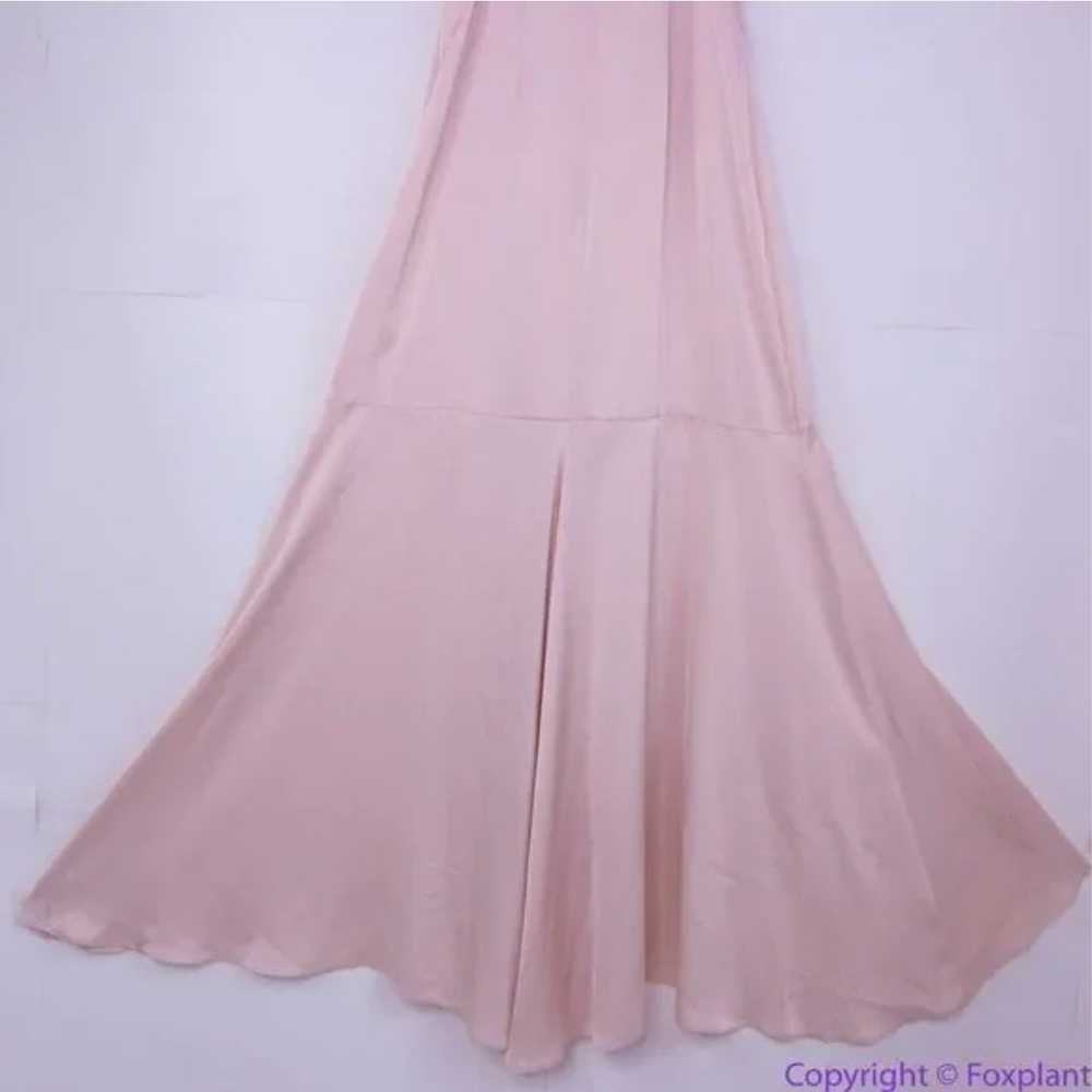 New! Express Satin Ruffle Wrap Hi-Lo Maxi Dress, M - image 10