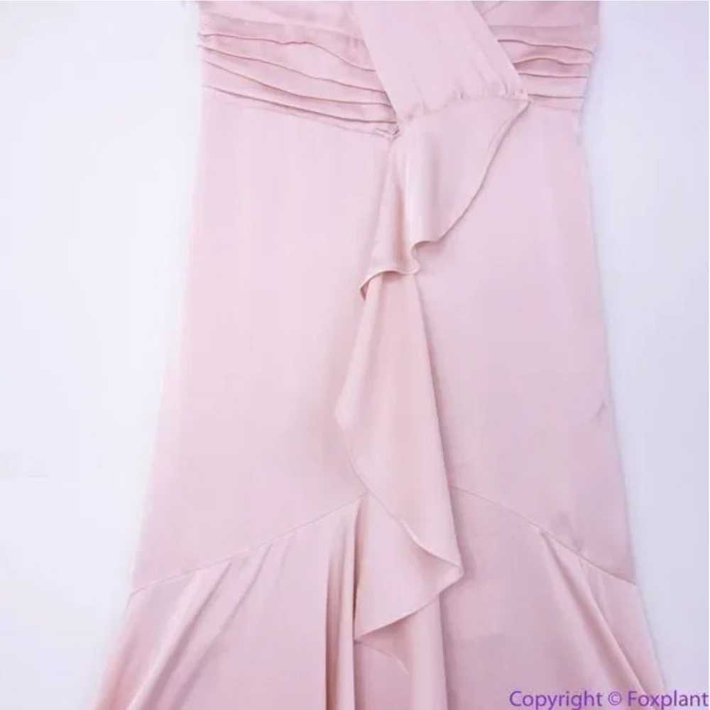 New! Express Satin Ruffle Wrap Hi-Lo Maxi Dress, M - image 4