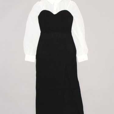 ② RIZAP Sexy Shirt Docking Knit Dress Black M - image 1