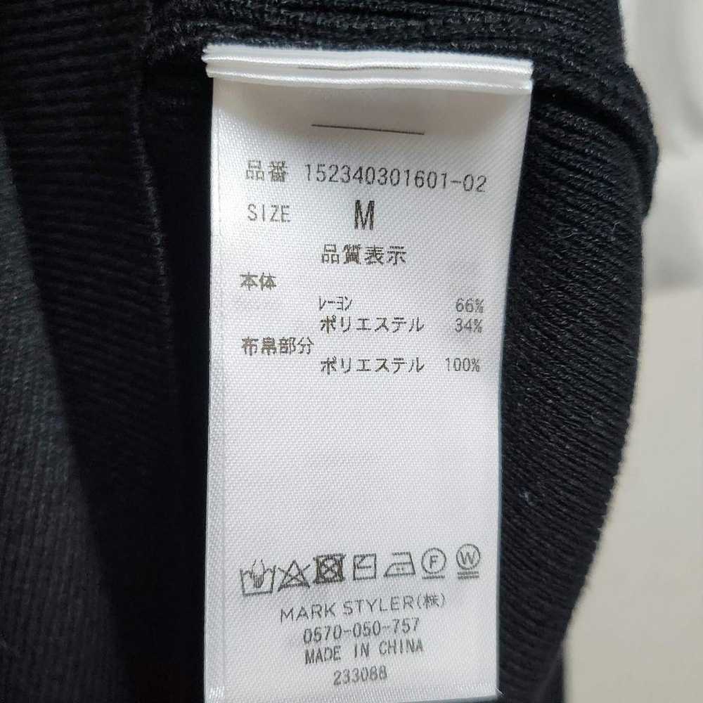 ② RIZAP Sexy Shirt Docking Knit Dress Black M - image 9