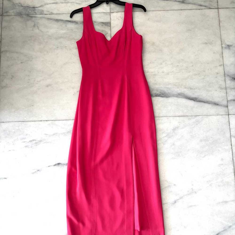 Vintage Donna Ricco Pink Gown Dress Slit Sweethea… - image 1