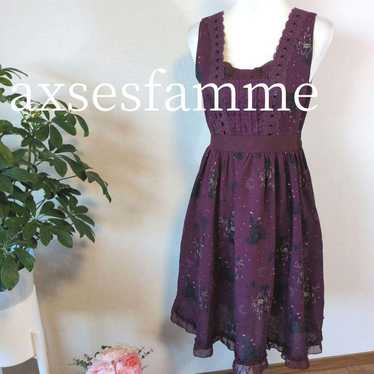 Axes Femme Bordeaux Color One-Piece Dress Gothic … - image 1