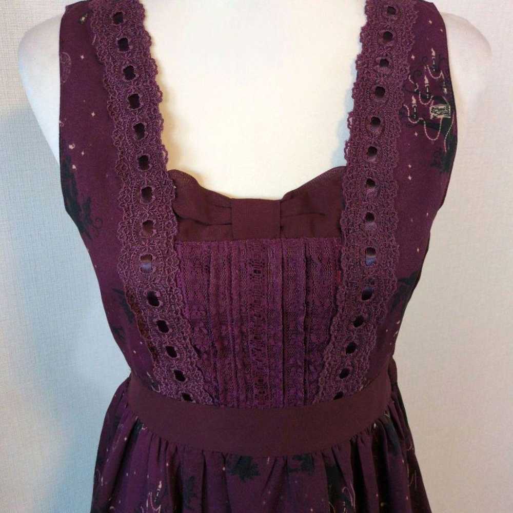 Axes Femme Bordeaux Color One-Piece Dress Gothic … - image 8