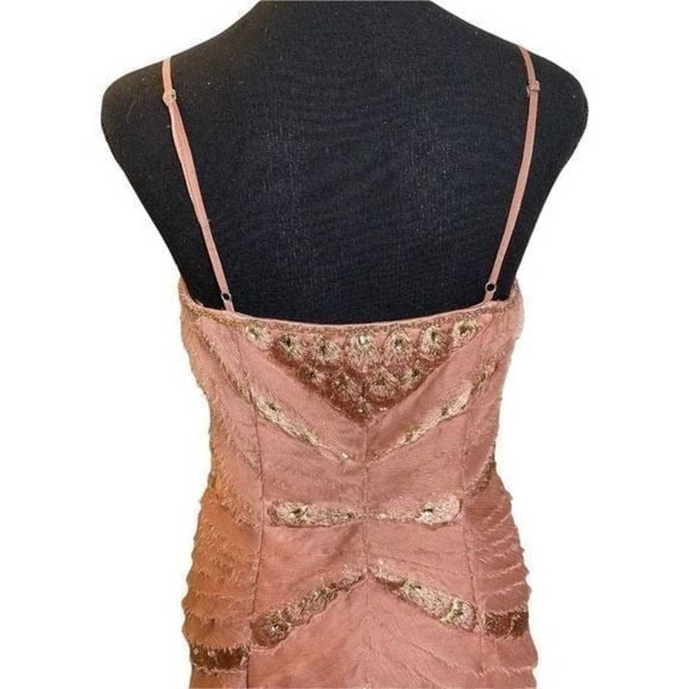 Sue Wong Nocturne‎ pink gold sheath strap cocktai… - image 6