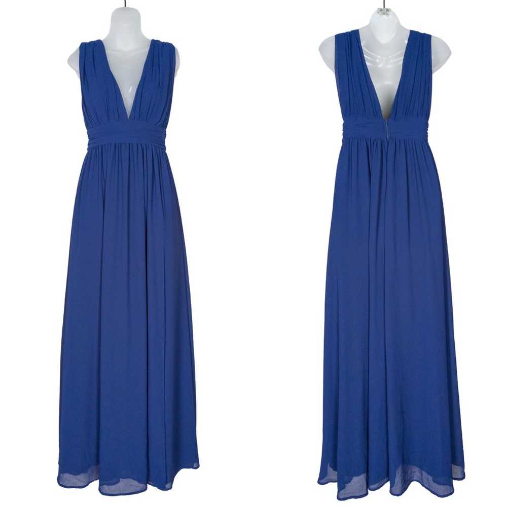 LULUS Navy Blue Heavenly Hues Maxi Dress V-Neck S… - image 2