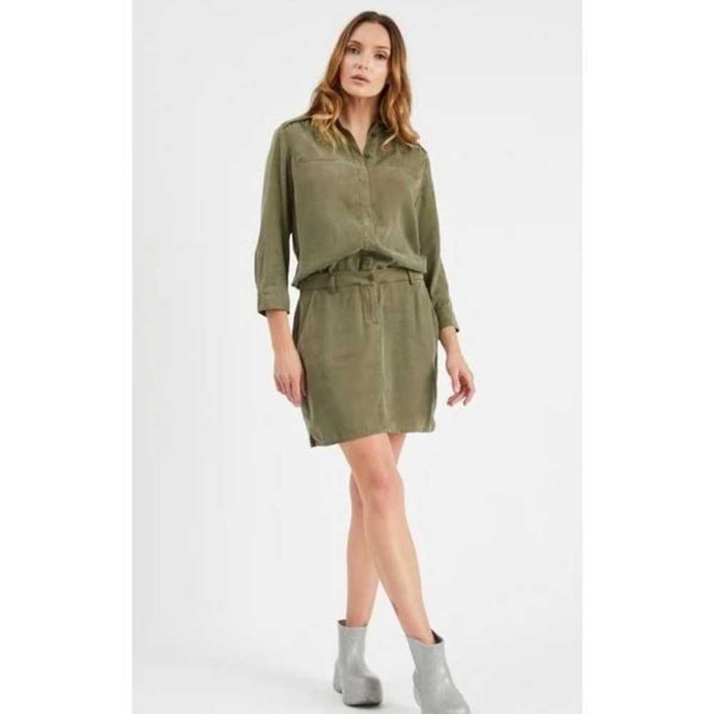 Etienne Marcel Denim Military Green Long Sleeve U… - image 1