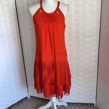 Amazing Vince Camuto Women's Orange Tiered Fringe 