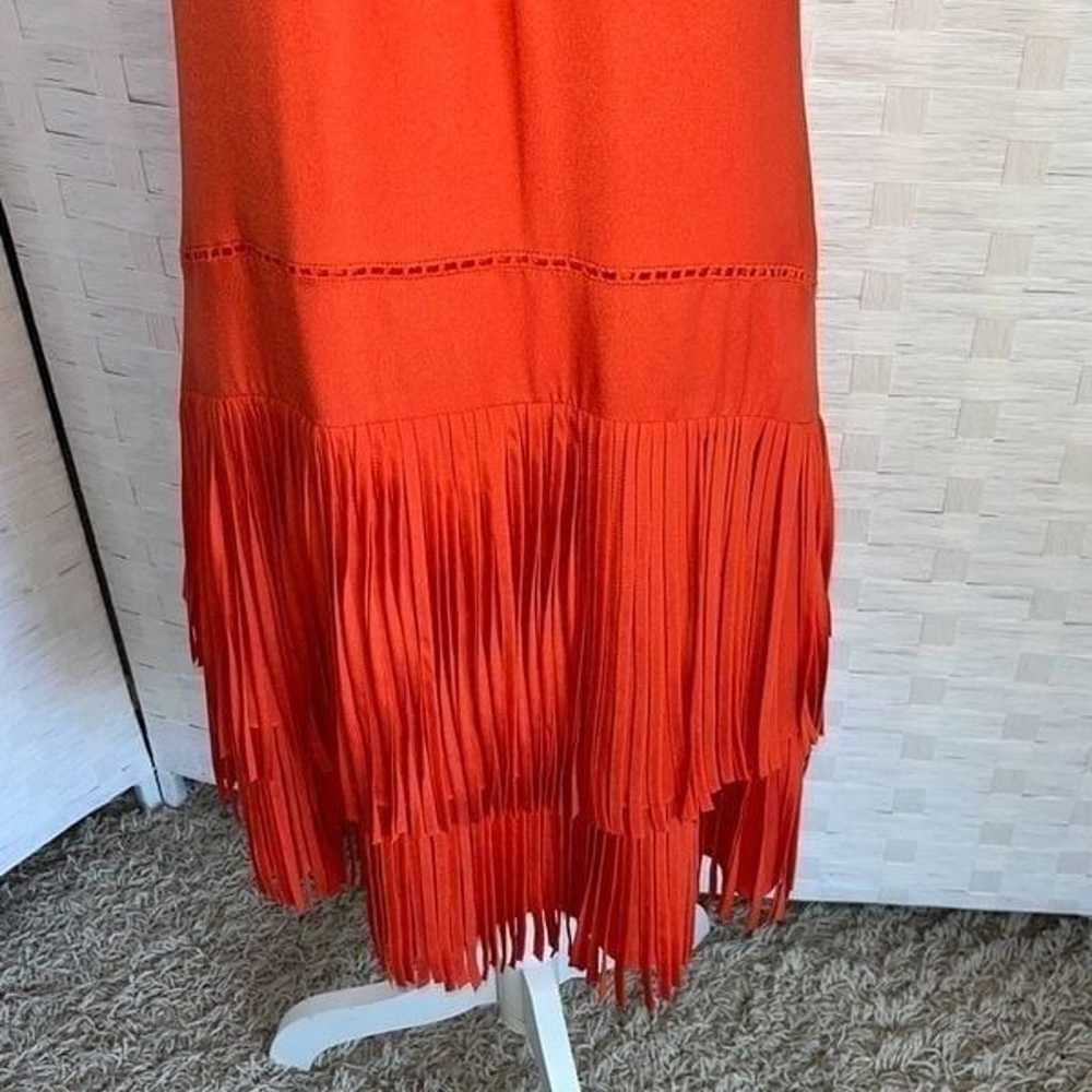 Amazing Vince Camuto Women's Orange Tiered Fringe… - image 2