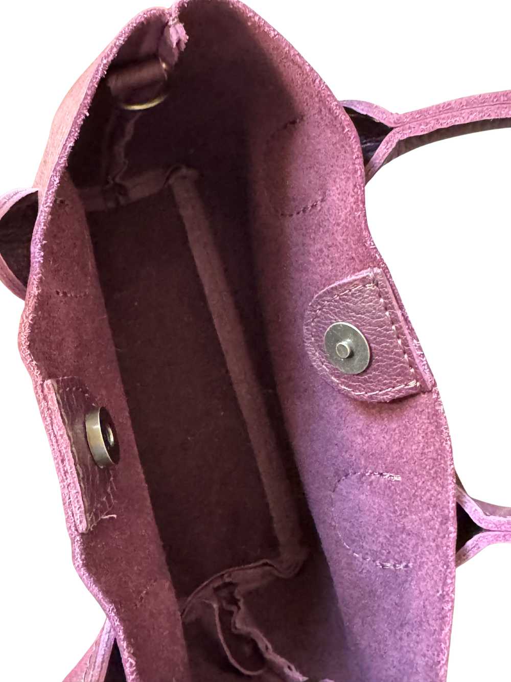 Portland Leather Good Pebbles - Plum Raindrop Bag - image 10