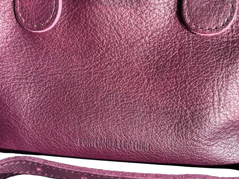 Portland Leather Good Pebbles - Plum Raindrop Bag - image 7