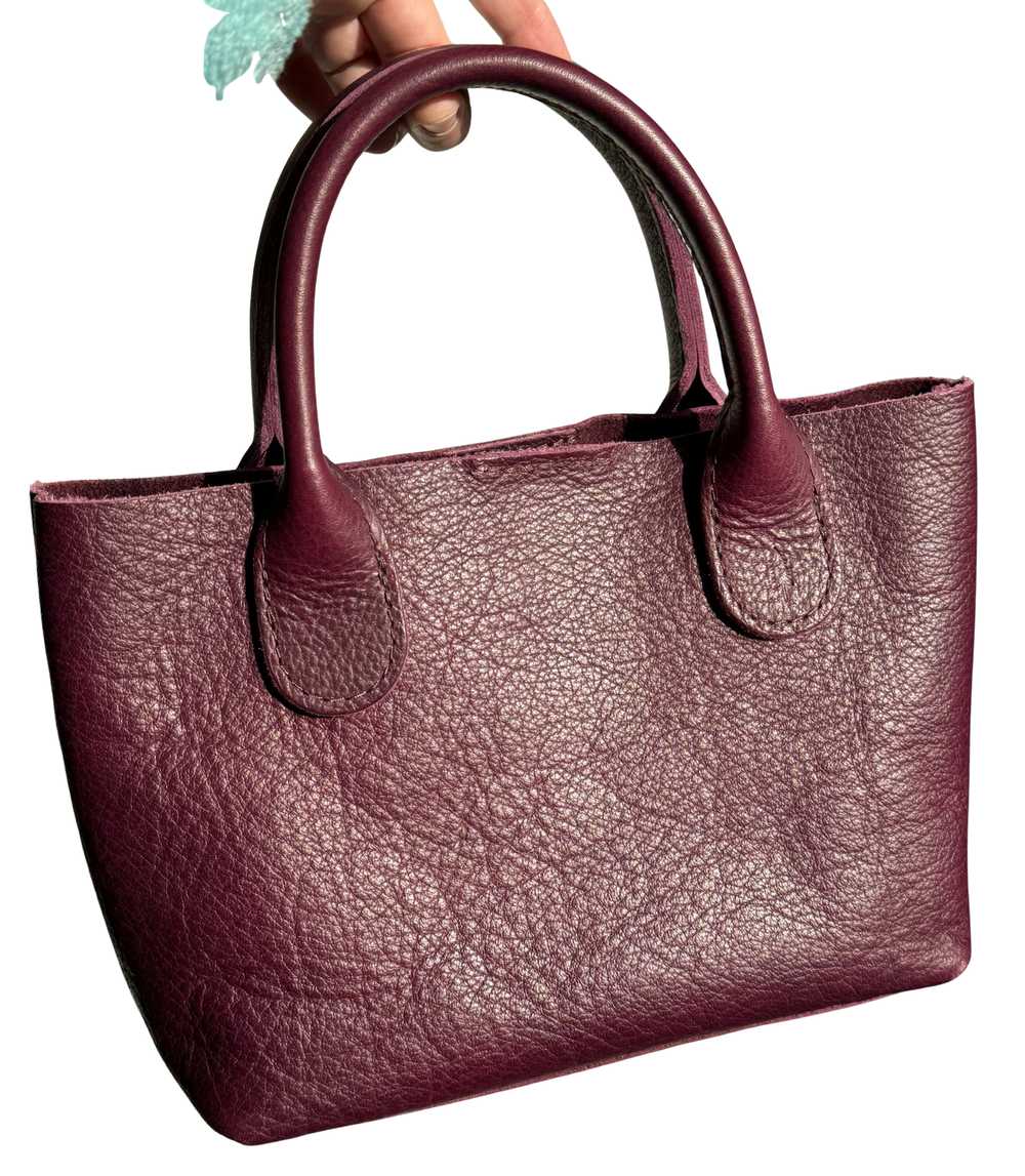 Portland Leather Good Pebbles - Plum Raindrop Bag - image 8