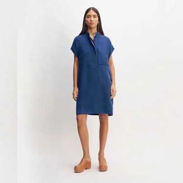 Everlane The Tencel Easy Workwear Dress in Blue