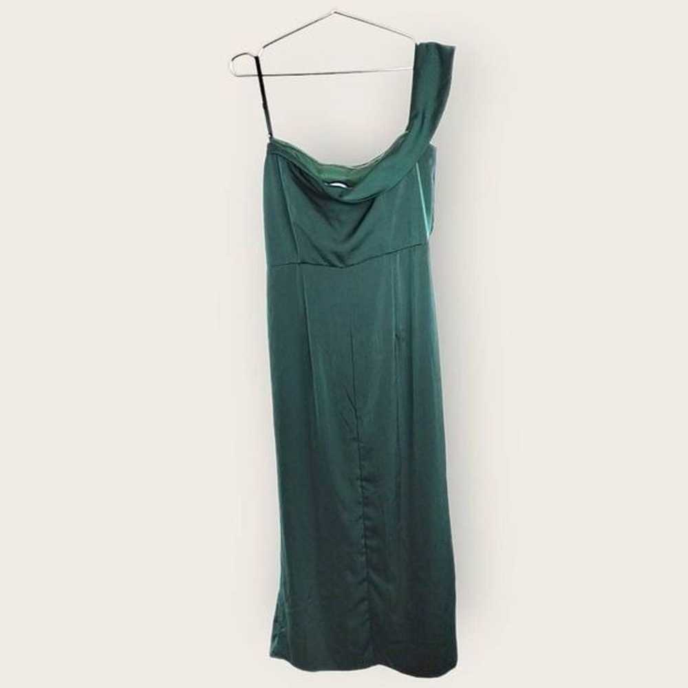 Lulus Maxi Dress Sz XL Gown Evergreen One Shoulde… - image 2