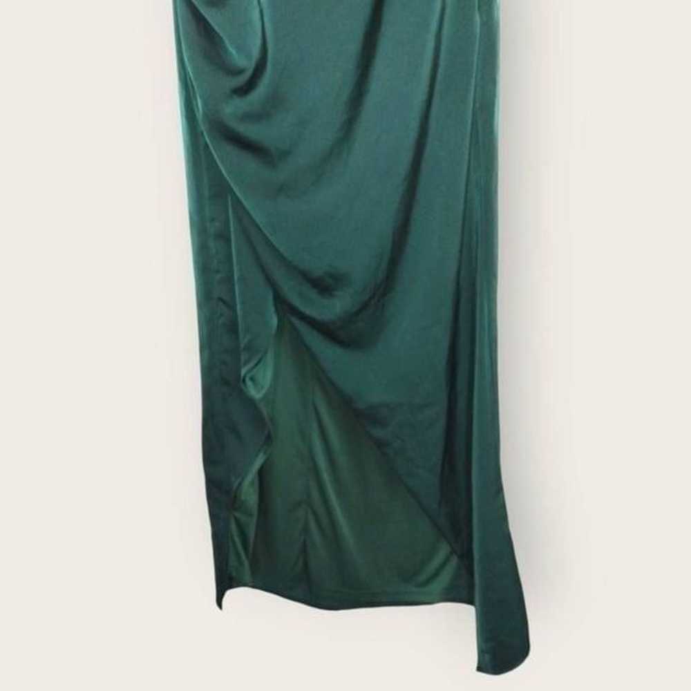 Lulus Maxi Dress Sz XL Gown Evergreen One Shoulde… - image 3