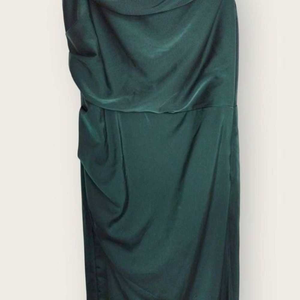 Lulus Maxi Dress Sz XL Gown Evergreen One Shoulde… - image 6