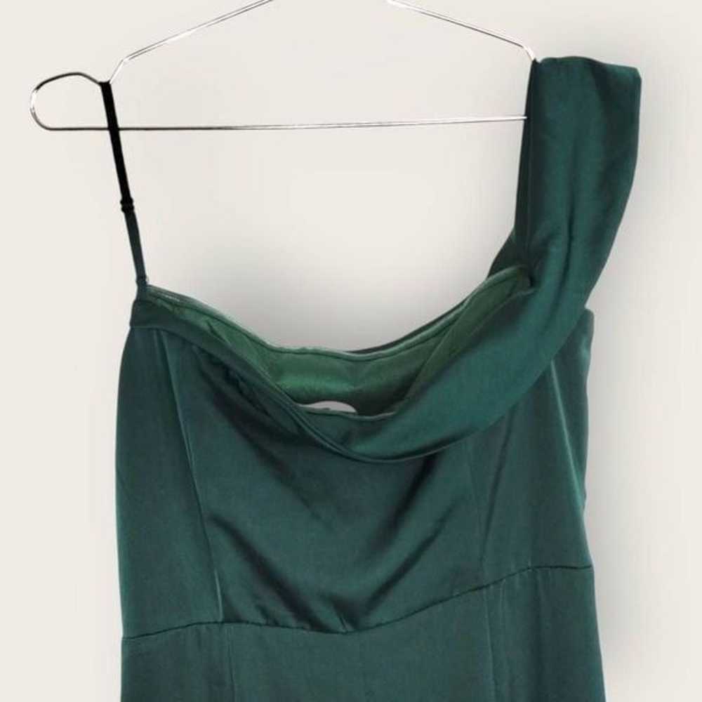 Lulus Maxi Dress Sz XL Gown Evergreen One Shoulde… - image 8