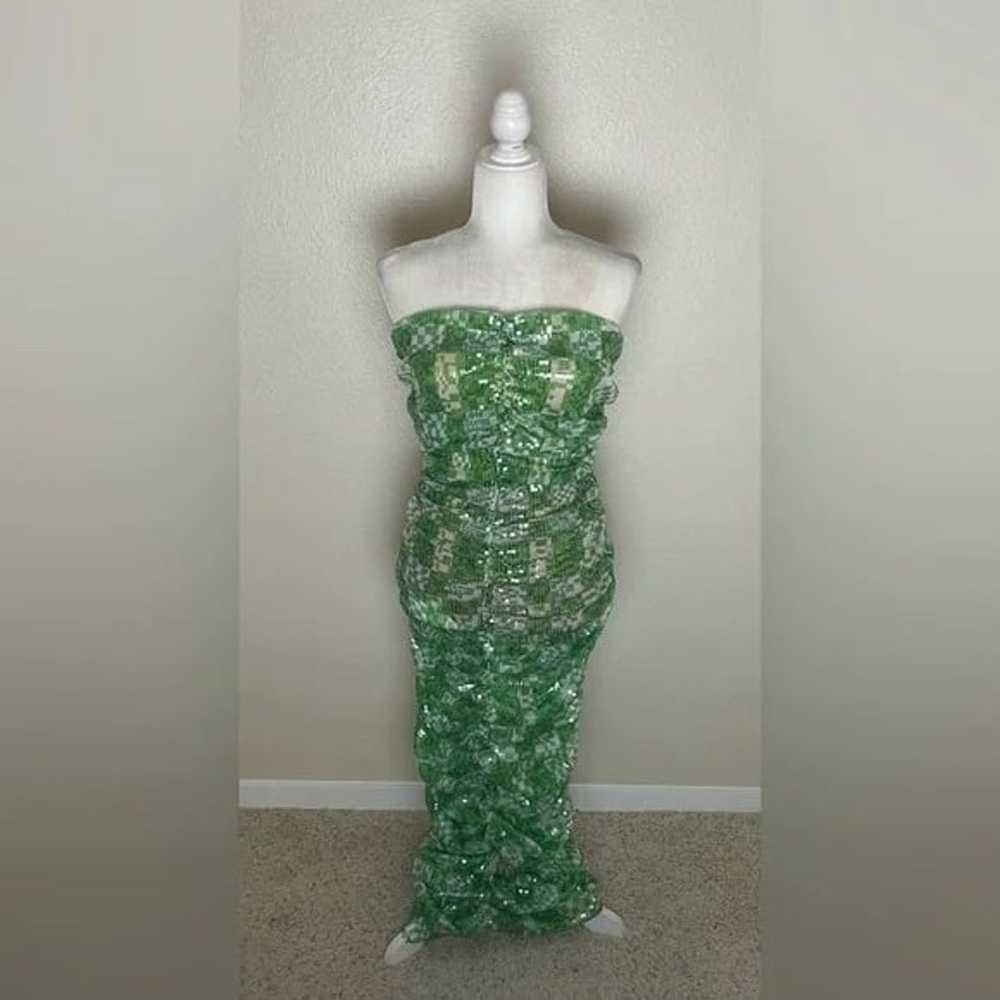 H:ours - Strapless Sequin Maxi Dress - image 1