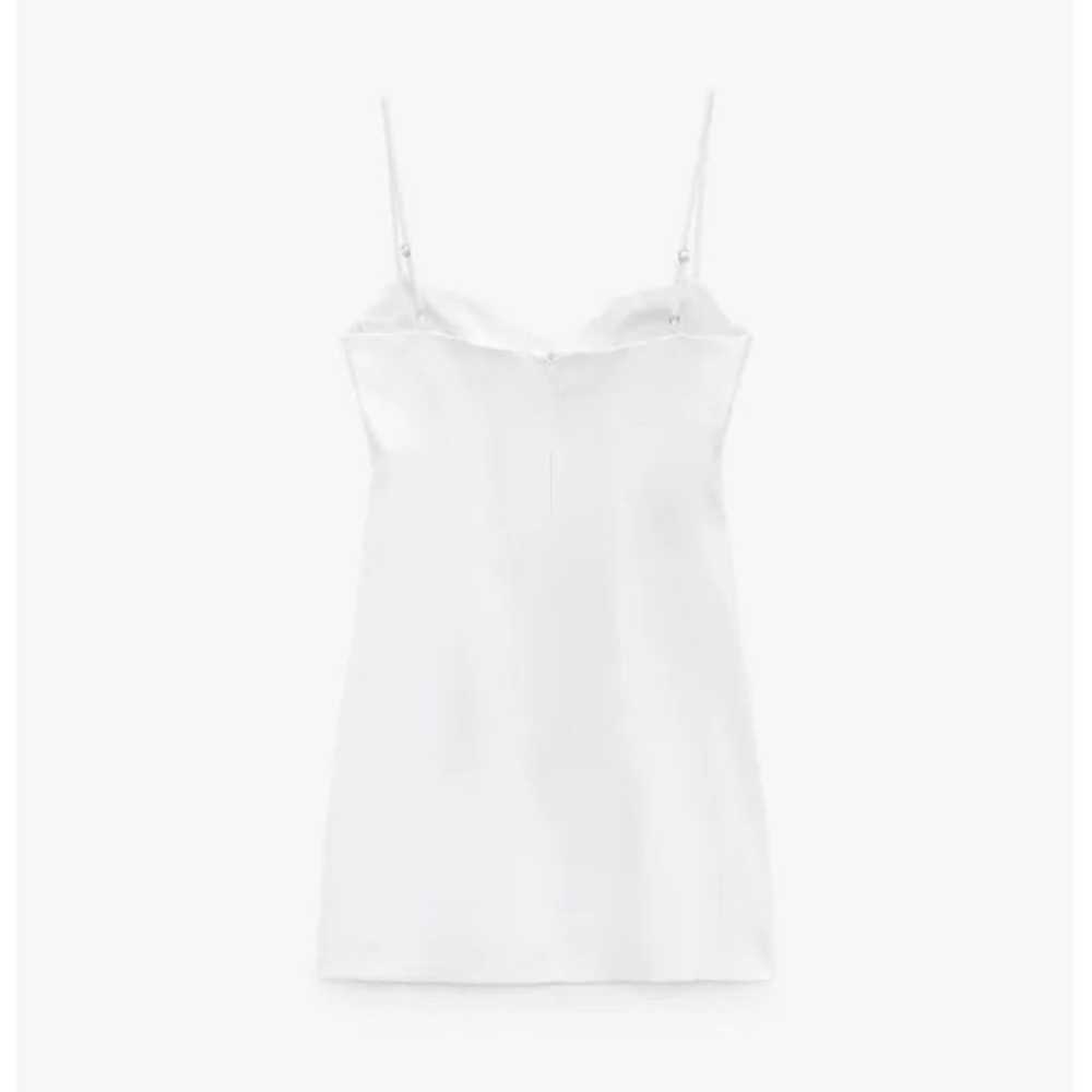 Zara  White Stretch Poplin Mini Dress 
Size Small… - image 4