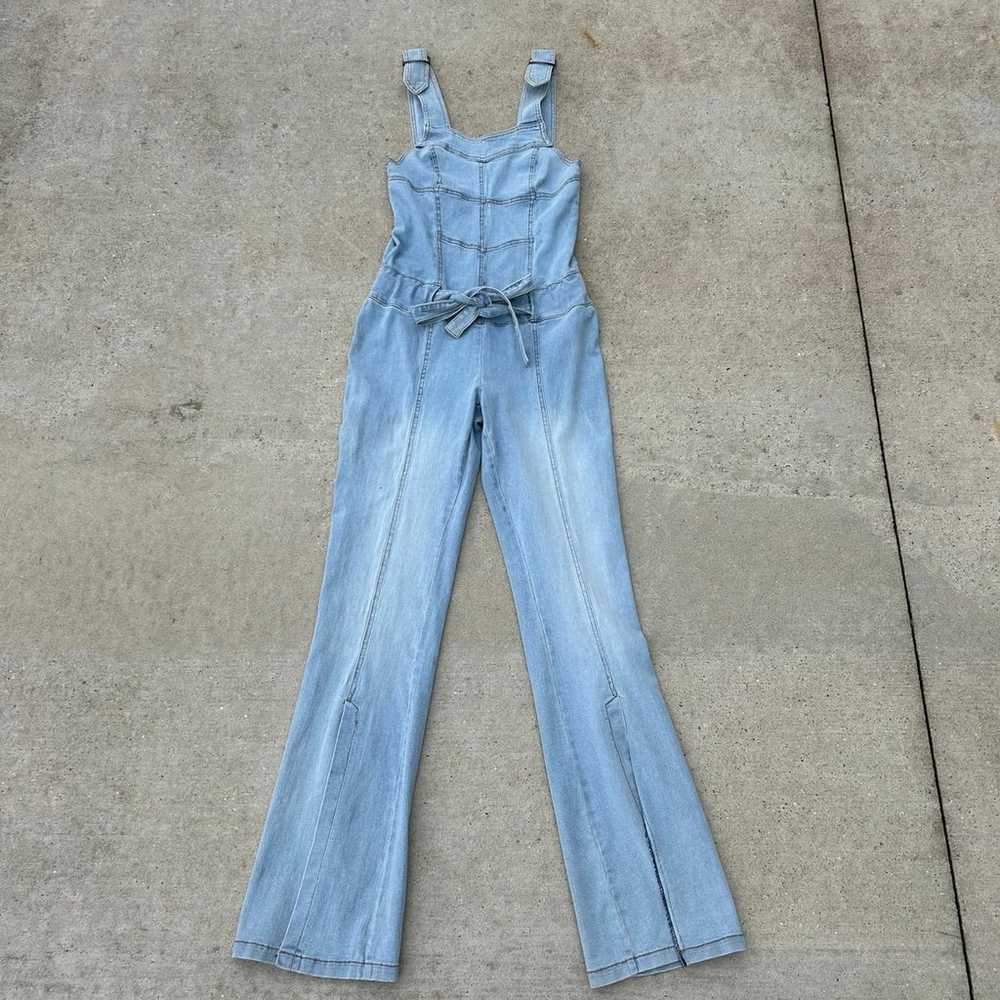 y2k hot kiss denim jumpsuit - image 1