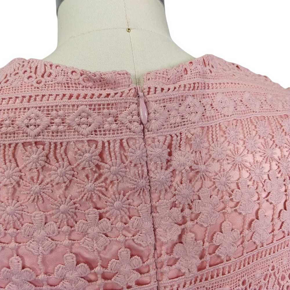 Rachel Parcell Pink Lace Sheath Dress Size S Velv… - image 7