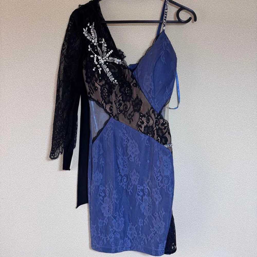 Robe de Fleurs Glossy Nightdress Navy - image 2