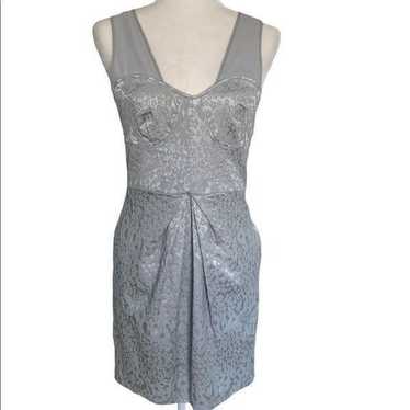 Walter Baker Silver Corset Top Mini Dress| Size M - image 1