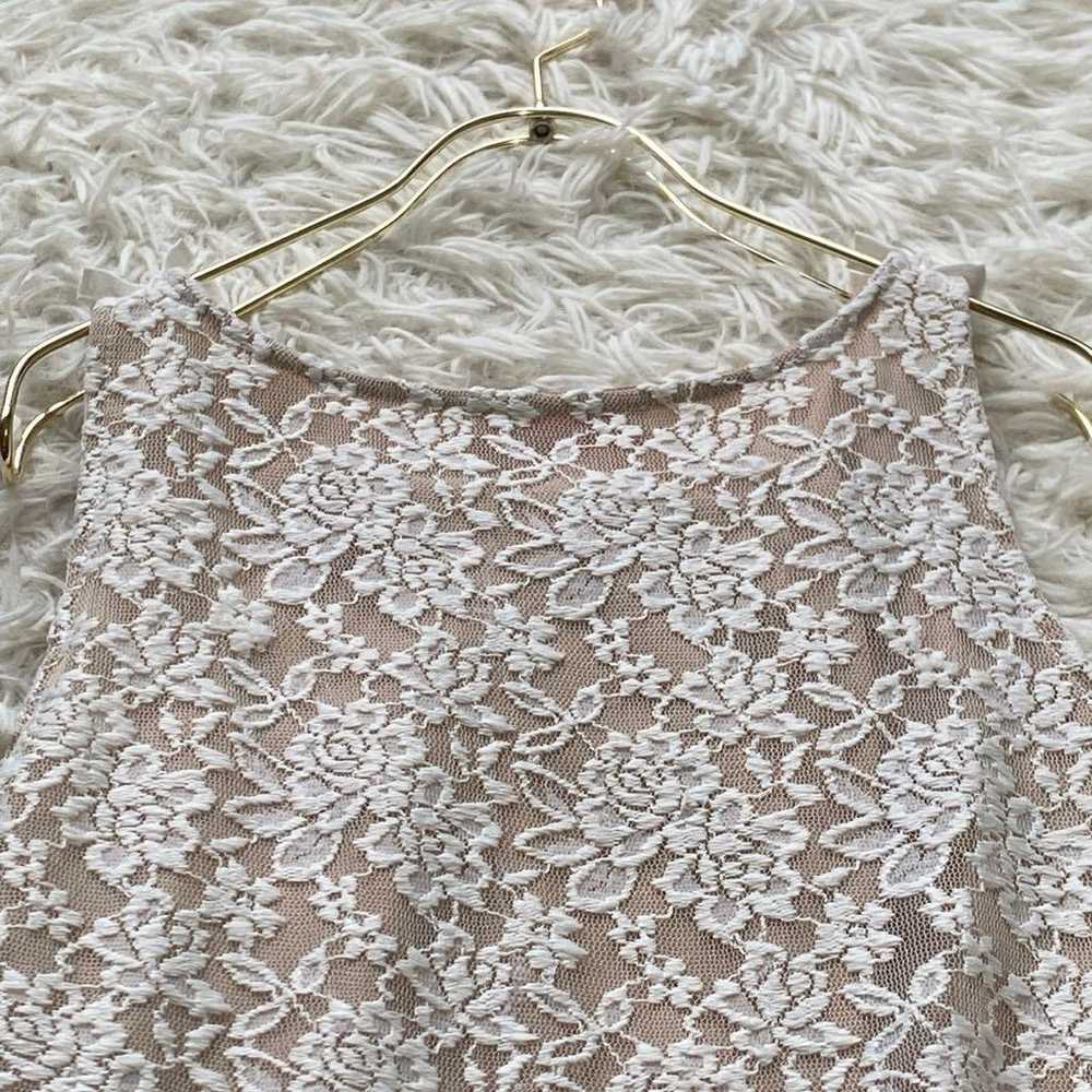 "Like New" Folies 2-way Dress White Beige 36 Lace - image 11