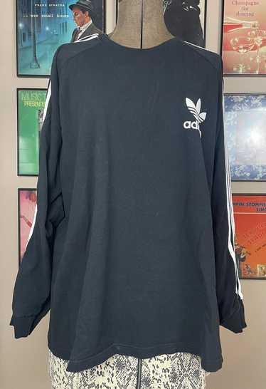 Designer BLACK ADIDAS ORIGINALS LONG SLEEVE CREWNE