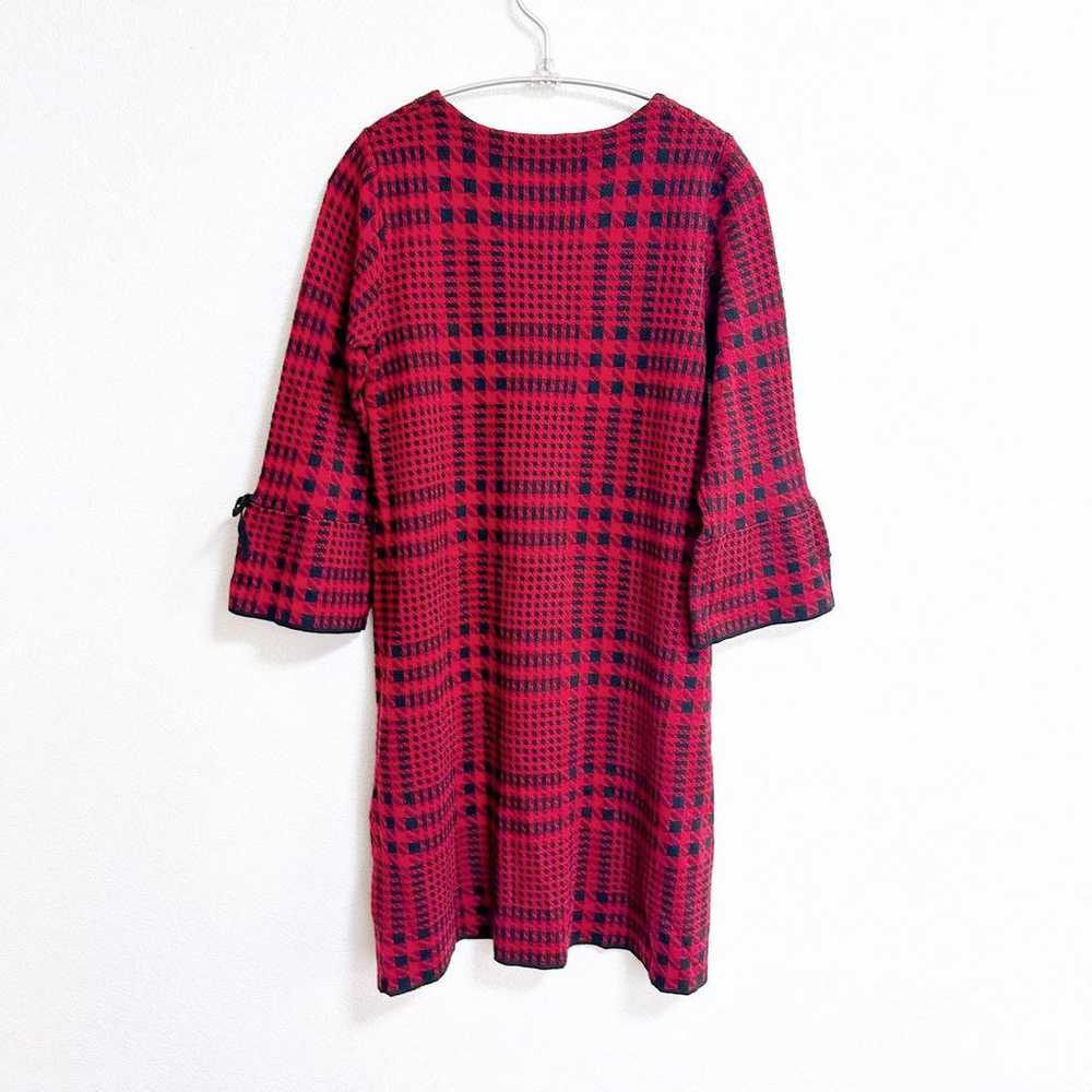 【Super Beauty】 Red Check Pearl One-Piece with Rib… - image 5