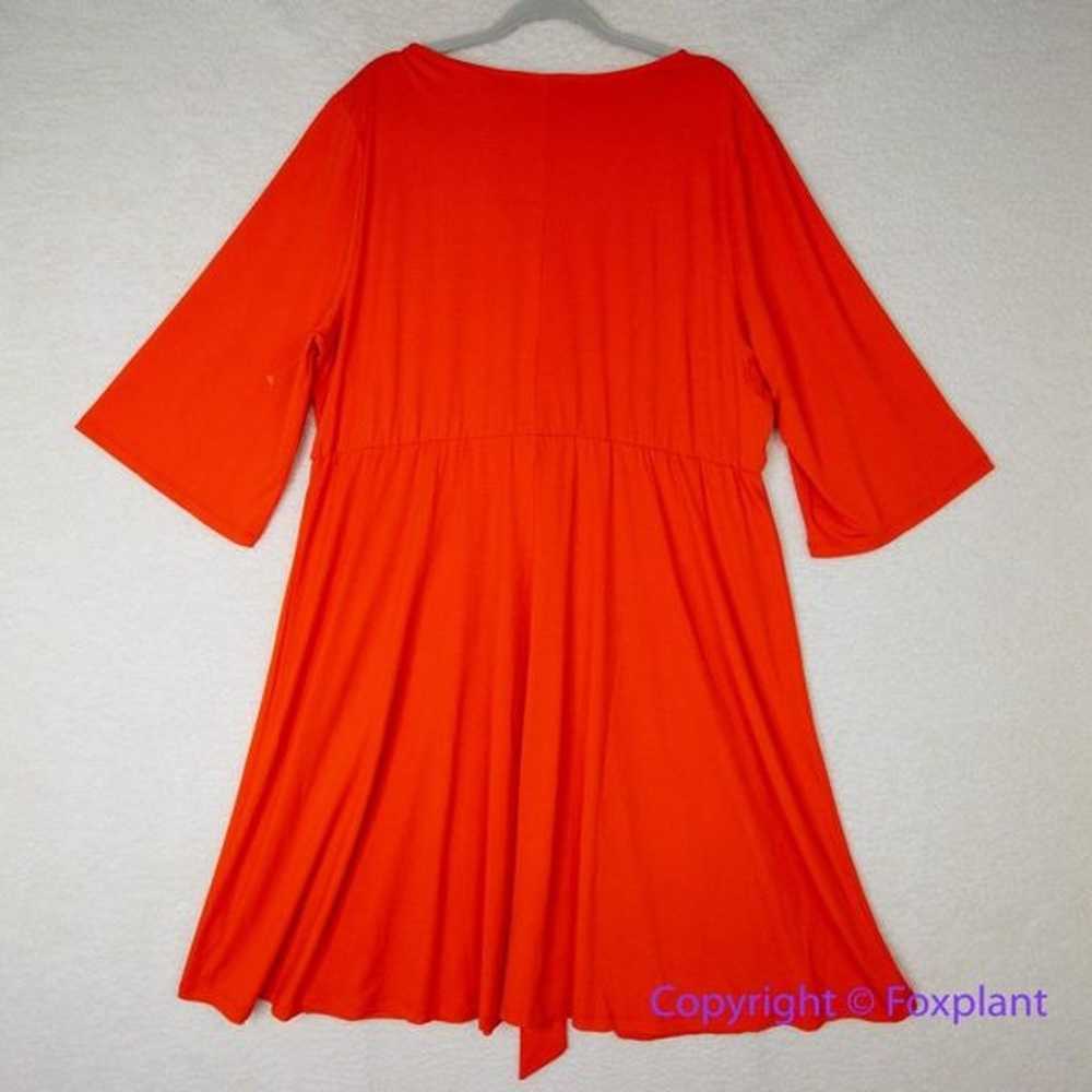 New! Eloquii orange red tie front V neck bell sle… - image 10