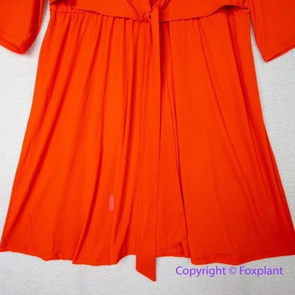 New! Eloquii orange red tie front V neck bell sle… - image 3