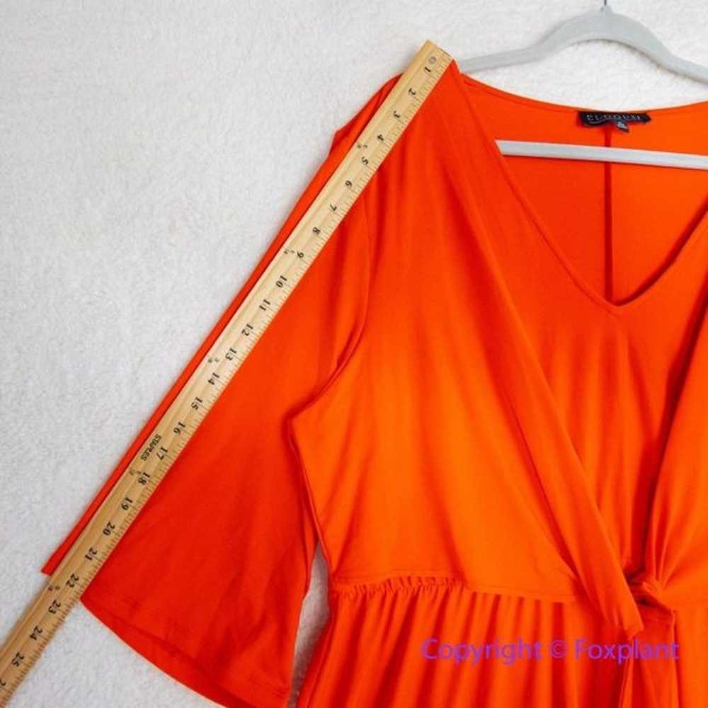 New! Eloquii orange red tie front V neck bell sle… - image 9