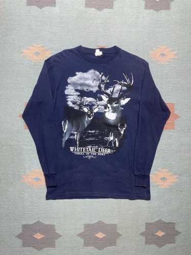 Streetwear × Vintage VTG graphic t shirt whitetail