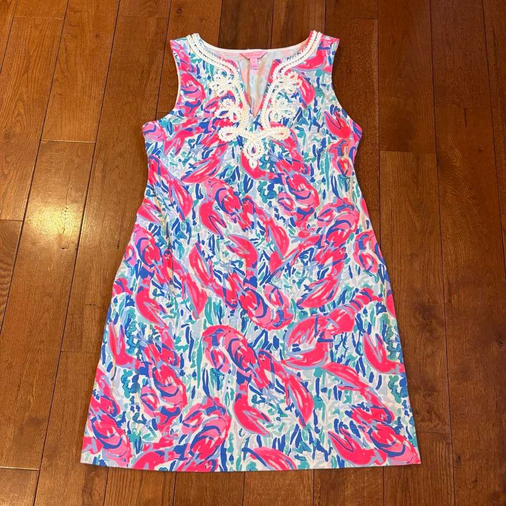 Womens Lilly Pulitzer Cosmic Coral Cracked Up Lob… - image 1