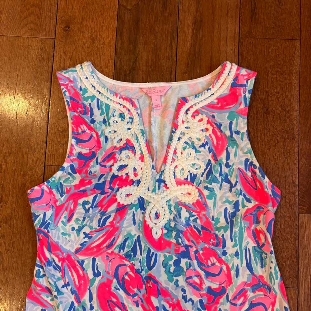 Womens Lilly Pulitzer Cosmic Coral Cracked Up Lob… - image 2