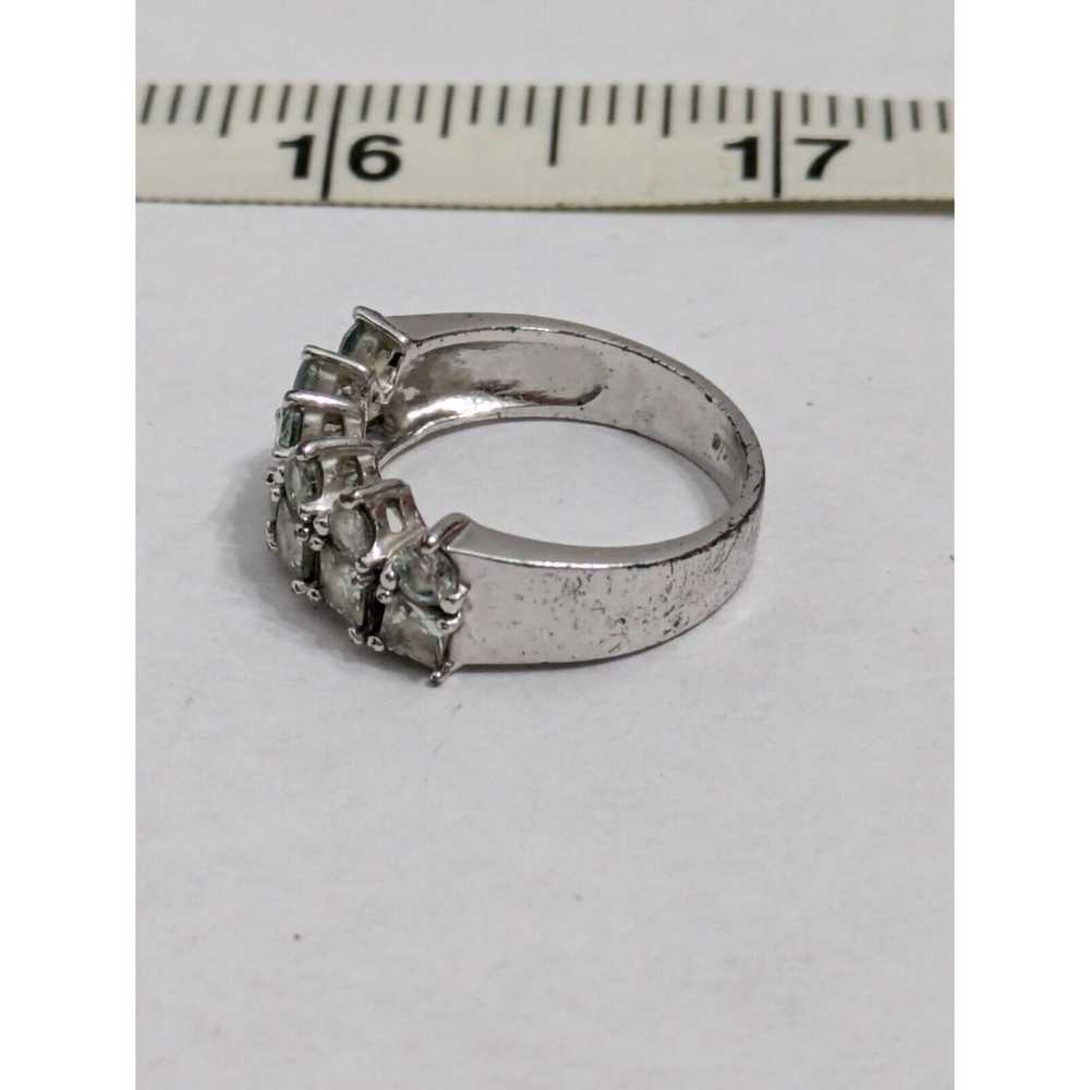 Camilla Lucia Ring Sz 9 Rhinestone Silver Tone Fa… - image 5