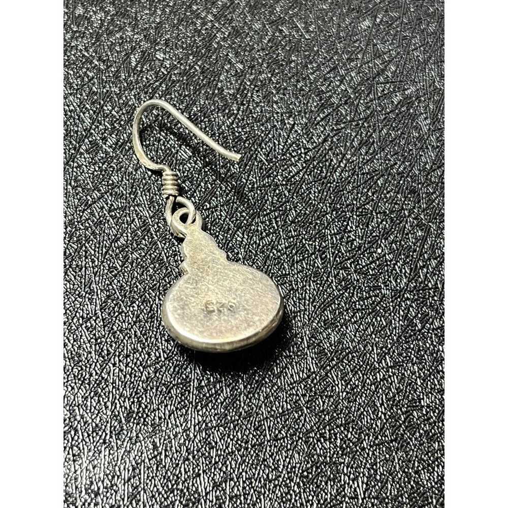 Vintage Moonstone Cabochon Sterling Silver Dangle… - image 4