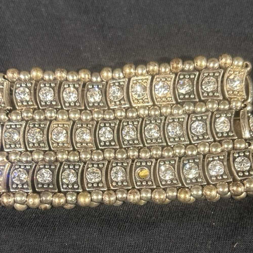 Vintage Rhinestone Stretch Bracelet Lot - image 2