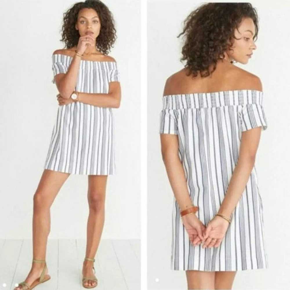 Marine Layer Short Sleeve Off The Shoulder Stripe… - image 12