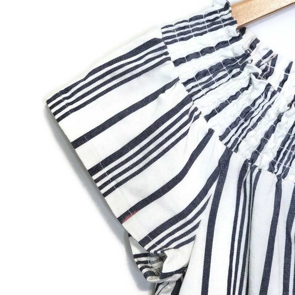 Marine Layer Short Sleeve Off The Shoulder Stripe… - image 3