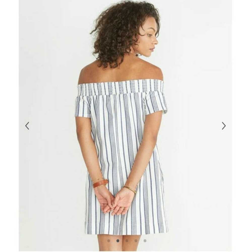 Marine Layer Short Sleeve Off The Shoulder Stripe… - image 6