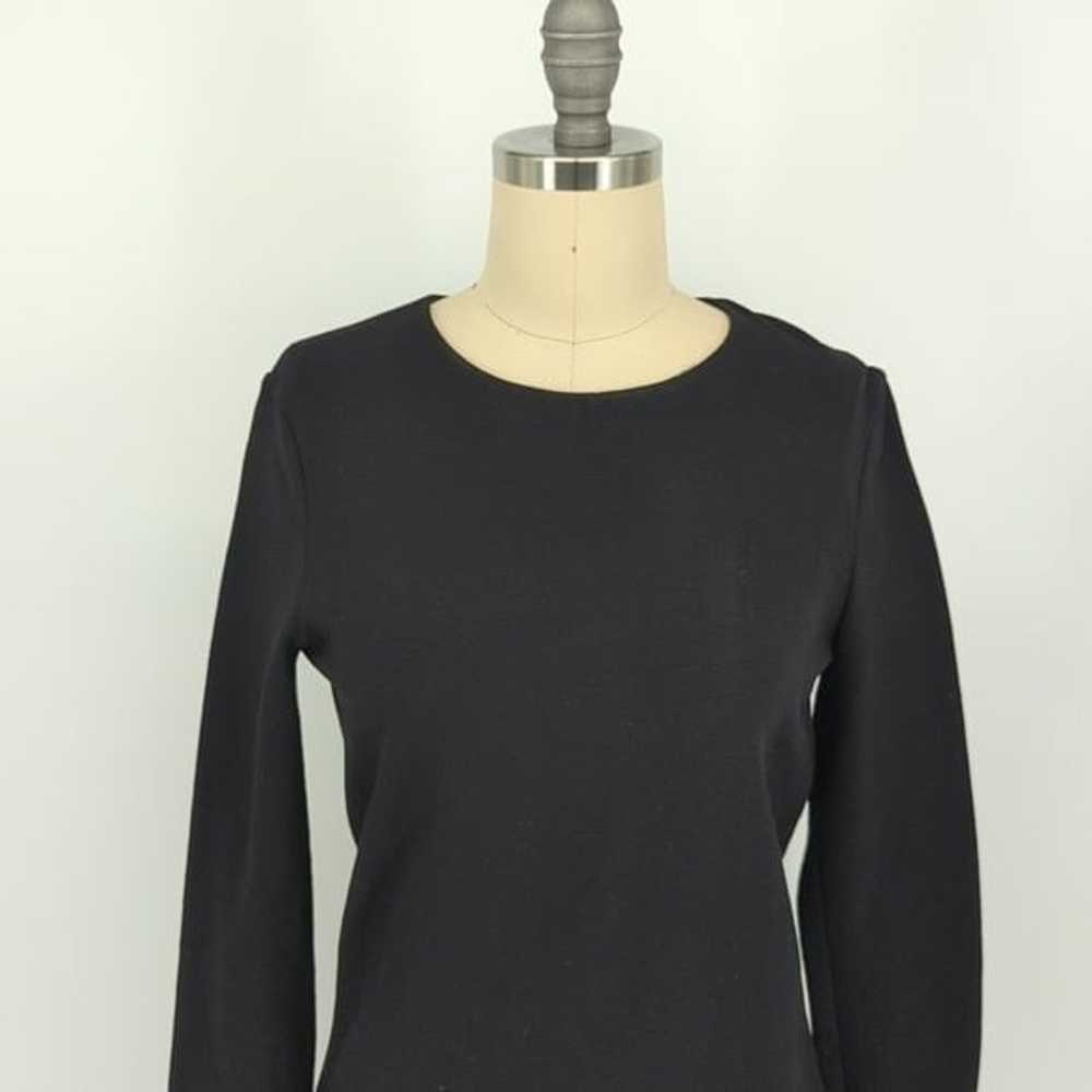 Vince Knit Shift Dress Black S long sleeves prepp… - image 3