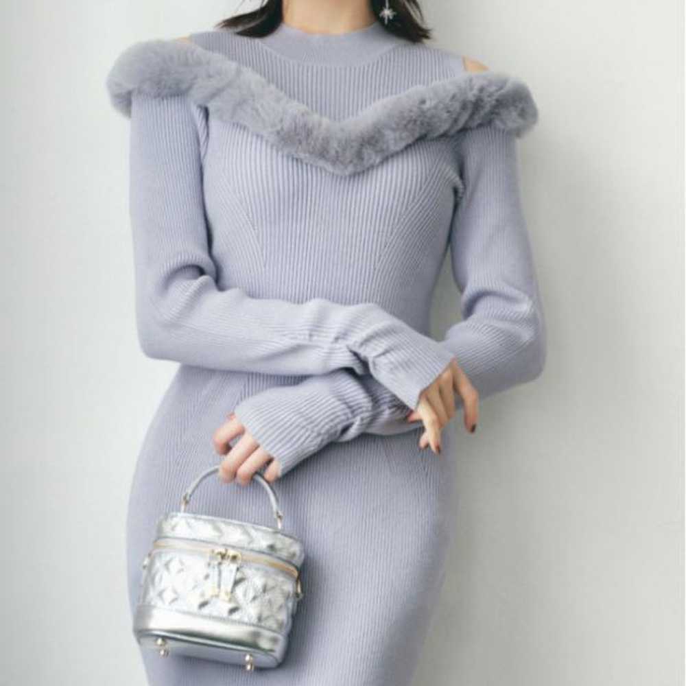 ⭐︎ Lillian Carat Light Gray Knit Dress ☆ - image 1