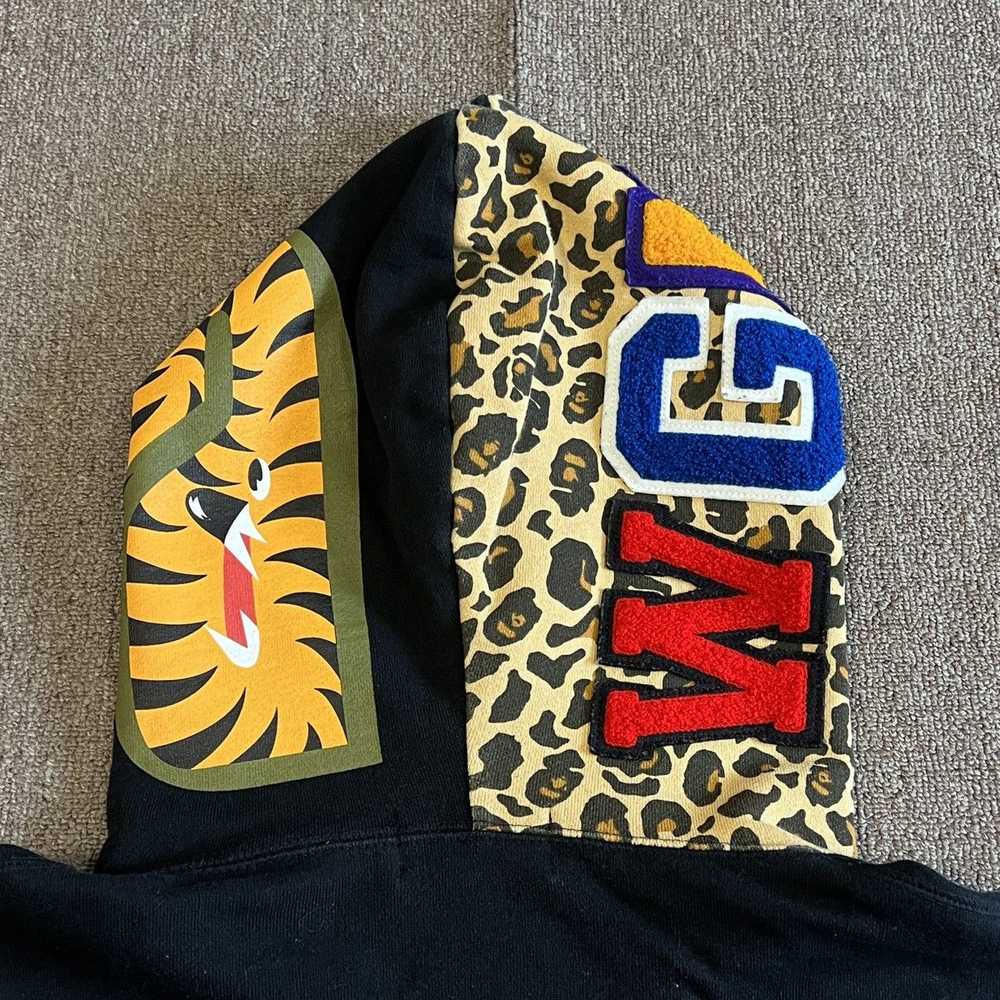 Bape Leopard Camo Shark Full Zip Hoodie - image 4