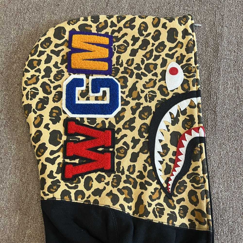 Bape Leopard Camo Shark Full Zip Hoodie - image 5