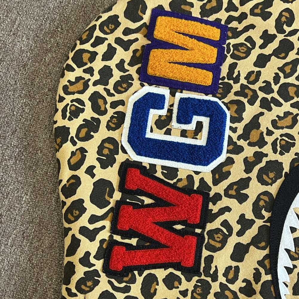 Bape Leopard Camo Shark Full Zip Hoodie - image 8